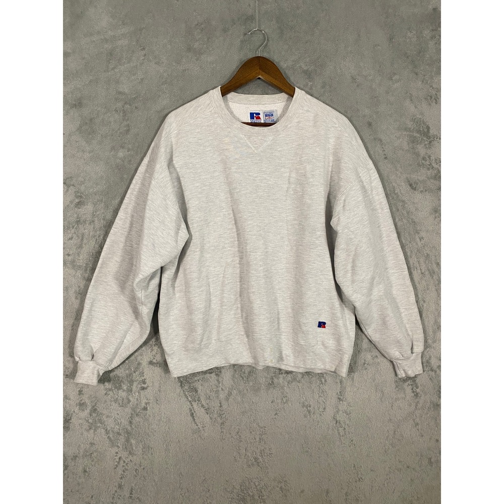 Russell Athletic Sweatshirt Mens XXL Gray High Cotton Crewneck Vintage 90s USA‎
